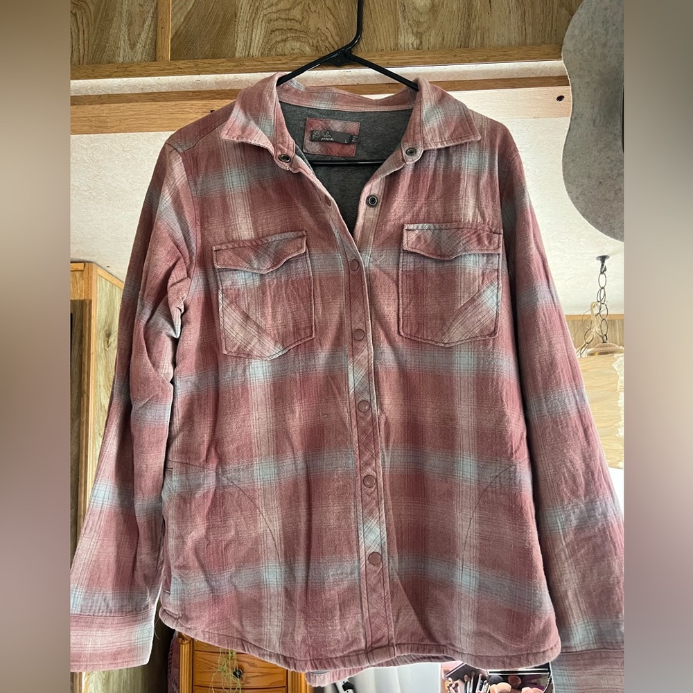 Prana lined Flannel Size Large